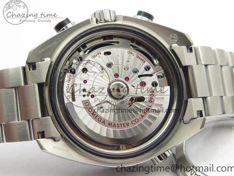 0424 FastDry Planet Ocean Master Chrono SS OM 1:1 Best Edition Black Dial On SS Bracelet A9900 V 8112